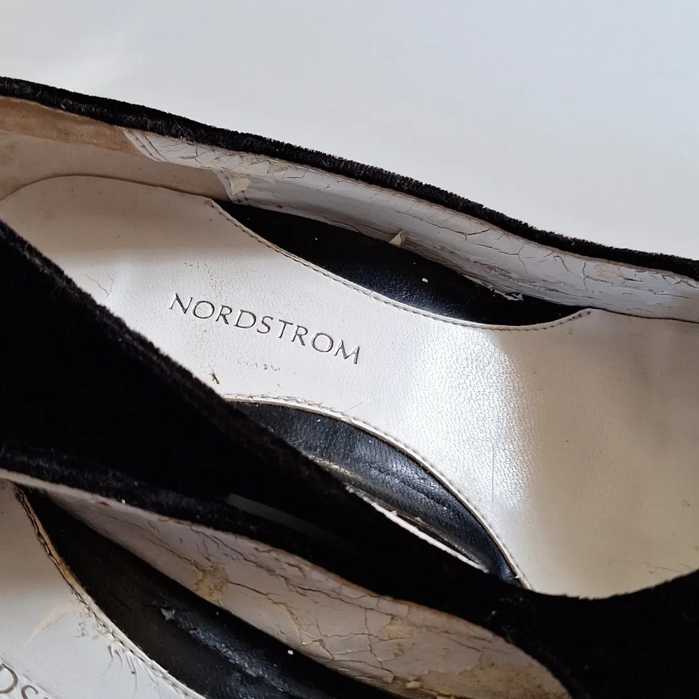 Nordstrom Velvet Open Toe Wedge Heel